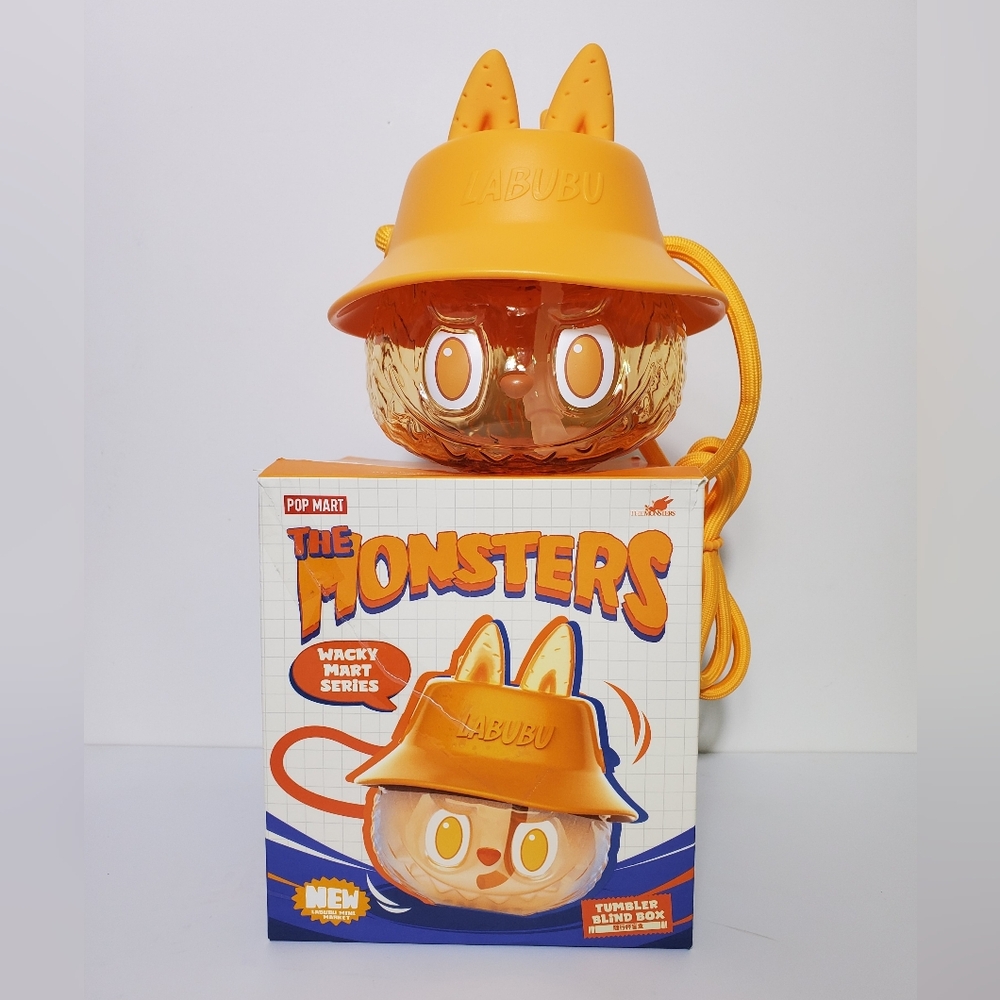 Pop Mart LABUBU The Monsters Wacky Mart Confirmed Honey Orange Kids Tumbler